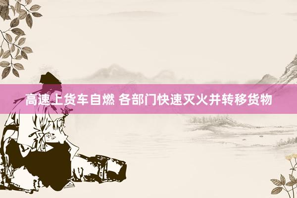 高速上货车自燃 各部门快速灭火并转移货物