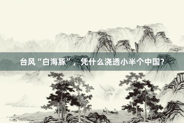 台风“白海豚”，凭什么浇透小半个中国？