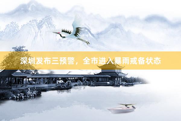 深圳发布三预警，全市进入暴雨戒备状态