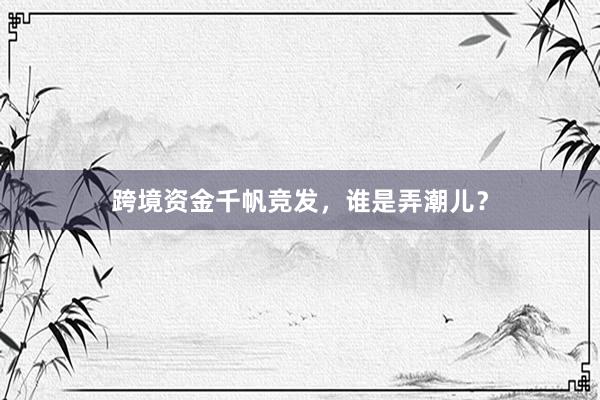跨境资金千帆竞发，谁是弄潮儿？
