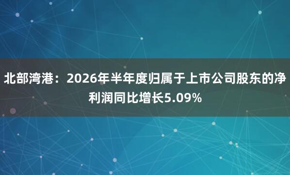 北部湾港：2026年半年度归属于上市公司股东的净利润同比增长5.09%