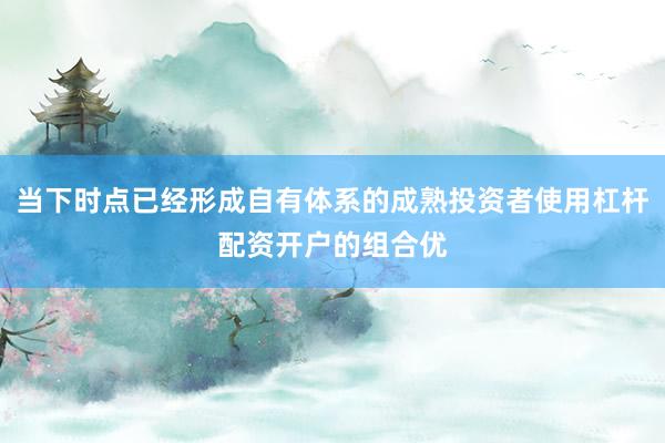 当下时点已经形成自有体系的成熟投资者使用杠杆配资开户的组合优