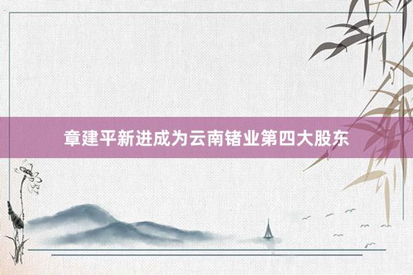 章建平新进成为云南锗业第四大股东