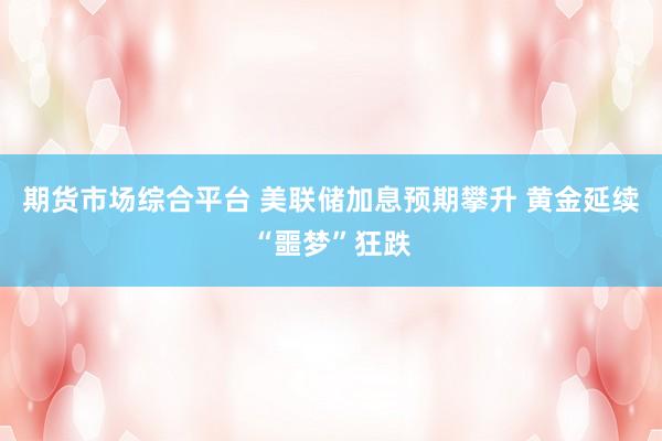 期货市场综合平台 美联储加息预期攀升 黄金延续“噩梦”狂跌