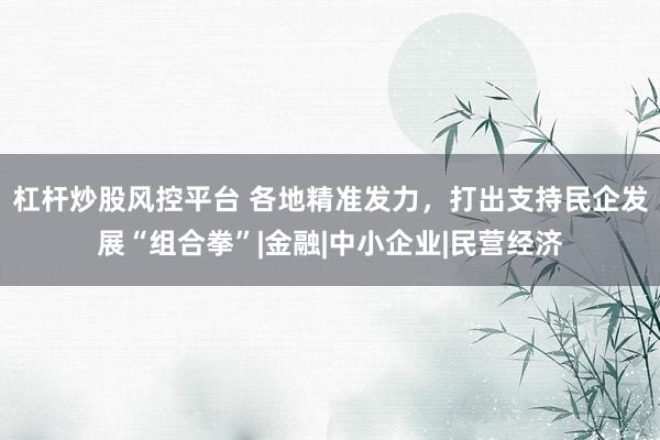 杠杆炒股风控平台 各地精准发力，打出支持民企发展“组合拳”|金融|中小企业|民营经济
